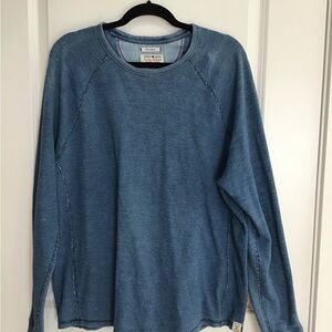 Lucky Brand mens Long Sleeve Crew Neck Navy blue shirt 2XL